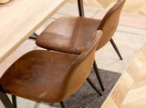 A set of 6 modern medieval style restaurant cushioned armchairs, equipped with soft suede cushions W1151P299750