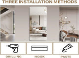 60"x 15" inch Full Body round corner mirror for Living Room Bedroom Cloakroom Wall with 68969273
