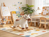 Kids Rocking Horse with Realistic Sounds, Baby Rocker for Boys & Girls with Anti-Tip Limiters 22215133