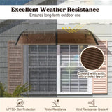 ZNTS Outdoor Overhang Awning for Sunlight Rain Snow Wind Protection 82845059