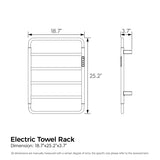 18.7" Heated Towel Rack for Bathroom,Wall Mounted with Intelligent Touch Screen Timer, 6-Bar Towel T3177P305026