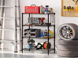 4-Tier Heavy-Duty Metal Wire Shelving, 600 lbs Total Load Capacity with Anti-Toppling Kits for 31552337