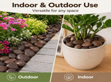 38 lbs brown River Rocks, 2-3 inch Polished Pebbles - Decorative White Stones for Indoor/Outdoor 42095487
