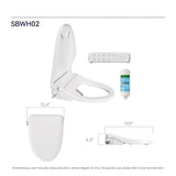 ZNTS Smart Bidet Toilet Seat with Side Knob Adjustable Heated Seat with Water Temperature and Pressure 06062802