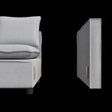 Decorative chair, comfortable gray single sofa chair, soft breathable seat cushion, soft cushion W1727P237735