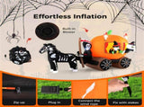 10.2x2.6x5.9ft Halloween Inflatable Carriage - 6 LED Lights, Premium Polyester , 20611597