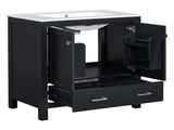 30" Black Bathroom Vanity Single Sink, Combo Cabinet Undermount Sink, Bathroom Storage Cabinet WF324043AAB