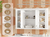 36'' x 28'' Medicine Cabinet, Wall Mounted Bathroom Storage Cabinet, with 1 Adjustable Shelf, N710P358584K