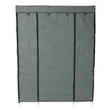 5-Layer 12-Compartment Non-woven Fabric Wardrobe Portable Closet Gray 24212227