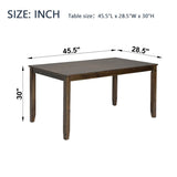 Wooden Dining Rectangular Table, Kitchen Table for Small Space, 4 Person Dining Table, Walnut
ONLY W1998126364