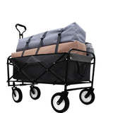 360lbs Collapsible Foldable Wagon Cart with strapping system ,Beach Wagon Utility Cart Utility Wagon W2932P234993