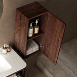 KALI 14" Wall-Mounted Floating Striped Bathroom Vanity Side Cabinet with a Door and a Shelf, W2615P243153
