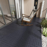 H Style 12" Patio Deck Tiles, DIY Module Interlocking Decking Tiles Floor Tile,Easy and Quick W206P195971