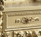 Gold 1-Drawer Nightstand B062P215396
