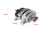 130A 12V Alternator with 5-Groove Pulley Fits for 2012-2015 Chevrolet Cruze 2016 Chevrolet Cruze 34119366