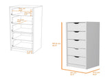 Dillon 5 Narrow Drawer Dresser, Tall Chest of Drawers B128P148699