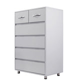 ZNTS Six drawer side table-Grey W28203340