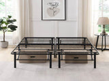 KING Metal Platform Folding Bed Frame 14 Inch High King Size Box Spring Replacement Heavy Duty Steel W311P313800