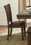 ZNTS Classic Light Rustic Brown Finish Wooden Side Chairs 2pc Set Upholstered Seat Back Casual Dining B01156049