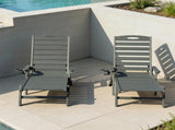 Outdoor Lounge Chairs Set of 2, HDPE Pool Chaise Lounge Chairs for Poolside, Pool Loungers for W1859P478586