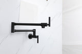 Pot Filler Faucet - Wall Mount Kitchen Sink Faucet Folding Stretchable with Single Hole Two Handles, W1243P262651