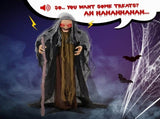 5.3ft Witch with Crutch Halloween Standing Decoration 94364188