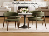 Dining Chairs Set of 2, Metal Kitchen Chairs with Modern Fabric Upholstered for Dining Room, Green 14675784