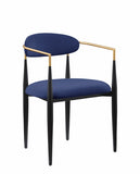 ZNTS Modern Contemporary 2pcs Side Chairs Blue Fabric Upholstered Ultra Stylish Chairs Set B011139602