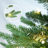 Artificial 4ft Green Christmas Tree with 1071 PE/PVC Mixed Branch Tips, 150L warm white led, Steel 19373615
