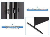 6FT 4-Fold 160g Polyester Fabric Plastic Foot Carbon Steel Frame Foldable Screen Black 26089175