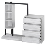 ZNTS Wardrobe with 4 Drawers and 3 Shelves,White N820P196888K