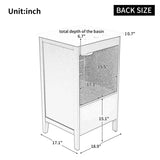 20" Bathroom Vanity with Sink, Bathroom Cabinet with A Door, Door Shelf Storage and Adiustable Foot N725P192821B
