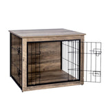 Dog Crate Furniture , Wooden Dog Crate with Double Doors, Dog Furniture, Indoor Dog Kennel, W331P225793