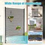 71.26''x46.65'' Outdoor Screens Freestanding,Metal Fence Panels for Outside, Slatted W1422P270178