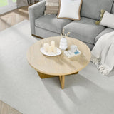 36" Round Coffee Table, Wooden Coffee Tables for Living Room Reception Room Bedroom W1801P195677