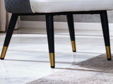 Modern PU Leather Dining Chairs Ergonomic High-Back Kitchen Chairs with Carbon Steel Legs, W2699P401053