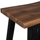 TOPMAX Farmhouse Rustic 2-piece Counter Height Wood Kitchen Dining Stools for Small Places, N717P202397B