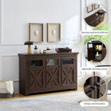 3 Doors Cabinet Farmhouse Buffet Sideboard Cabinet, Farmhouse TV Stand Barn Design Three doors W2275P149114