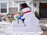 5.91FT Melting Snowman with Hair Dryer Christmas Inflatable Decoration, 5 LED Lights, 210D 38718022