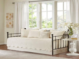 6 Piece Reversible Scalloped Edge Daybed Cover Set Cream Daybed B03597509