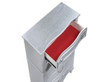 Mystic Contemporary Style Nightstand made with wood in Silver B009P309544
