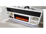 Aurora White 76 Inch Fireplace with TV Lift B201P345169