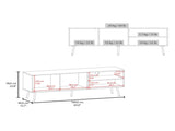 Wengue TV Stand Multistorage with a Door and Open Storage B062P290225