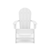 White Adirondack Chair Premium HDPE Poly Lumber for Pool, Patio, and Garden Elegance B195P198777