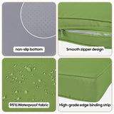 Cushion Covers for 7 Pcs Wicker Rattan Sectional Sofa, 14Pack Cushion Slipcovers Set W419P295491
