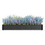 ZNTS Raised Garden Bed Kit - Metal Raised Bed Garden7.6x3.7x0.98ft for Flower Planters, Vegetables Herb 97729335