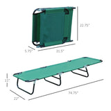 Foldable Outdoor Chaise Lounge Chair, 5-Level Reclining Camping Tanning Chair with Strong Oxford W2225141505