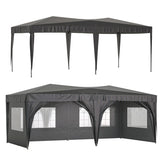 ZNTS 10'x20' EZ Pop Up Canopy Outdoor Portable Party Folding Tent with 6 Removable Sidewalls Carry Bag W1212136042