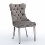 ZNTS Furniture,Modern, High-end Tufted Solid Wood Contemporary Velvet Upholstered Dining Chair with 61924462