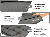 Outdoor Bench Cushion, 63 20 4 Inch, Tufted Waterproof Swing Cushion with Ties, for Patio Bench 97404833